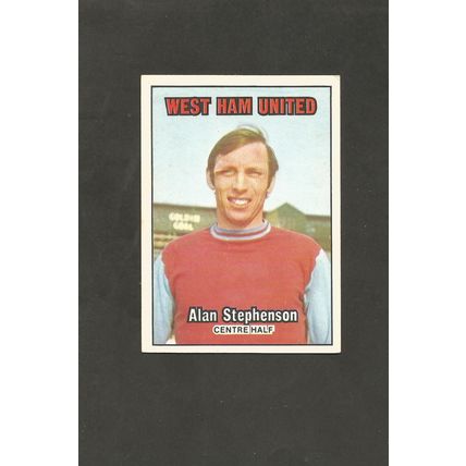 A&BC Orange Back Football 1970-71 #64 Alan Stephenson West Ham United