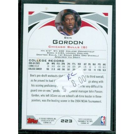 2004-05 Topps #223 Ben Gordon RC