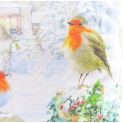 Christmas Robins Doorstop Winter Scene 17 CM Gift Home Decor Festive Holidays