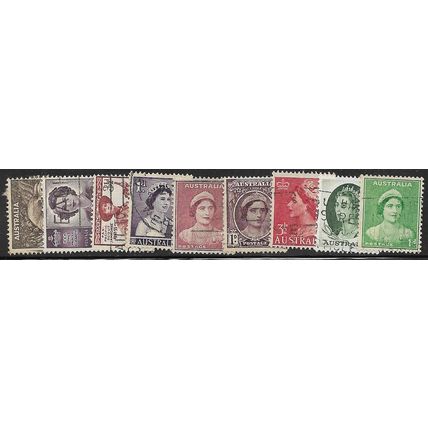 1950/1965 9 different values - fine used (o)