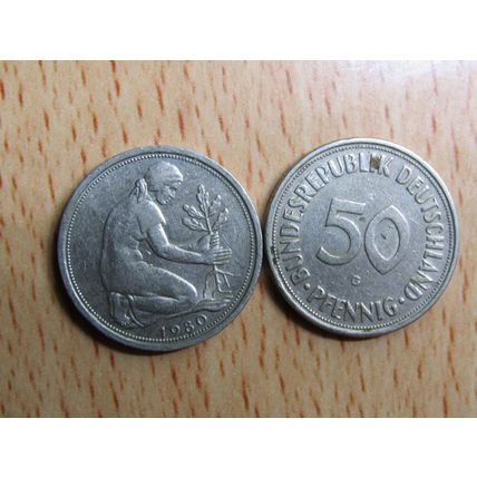 1950g 50 pfennig Germany Coin