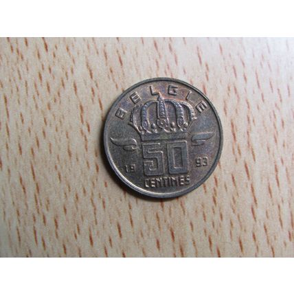 Belgium 1993 50 Centime Belgie (Dutch - Flemish Text) Coin
