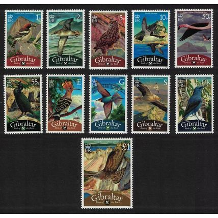 Gibraltar Birds 11v 2008 MNH SG#1248=1260 MI#1247-1258