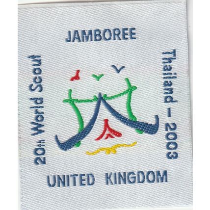 Scout Badge 20th World Jamboree 2003 Thailand UK Contingent - Ribbon (H1)