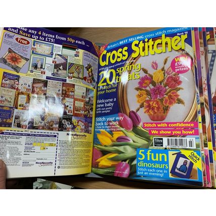 12 x 1998 CROSS STITCHER MAGAZINES IN NEEDLECRAFT BINDER (P14)