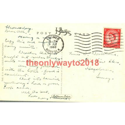 Pulls Ferry, Norwich, Norfolk, Postcard 1960