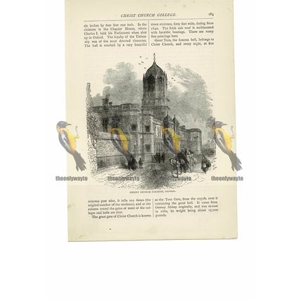 Christ Church College, Oxford, Book Illustration (Print), 1891