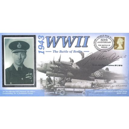 John Petrie Andrews 35 102 158 Squadrons WW2 Battle Of Berlin Hand Signed FDC