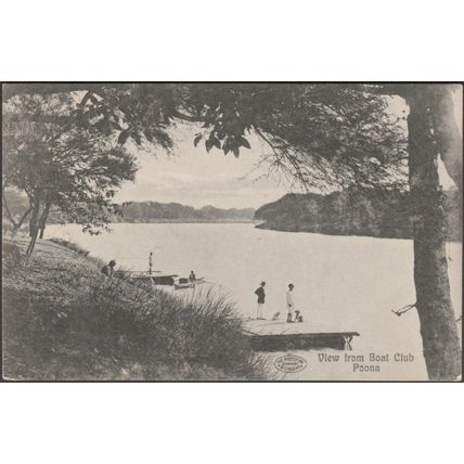 View from Boat Club, Poona, c.1910s - Phototype Postcard