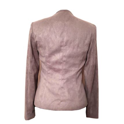 NEXT Jacket Soft Faux Suede Beige Taupe Brown Zip UK10