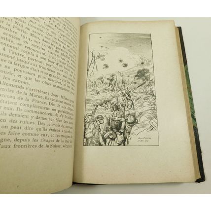 Antique Signed Rene Bazin Leather French Text Book La Douce France 1924 Illustd