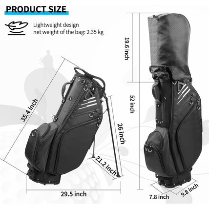 Golf Stand Bag 14 Way Full-Length Dividers with Stand, Lightweight Waterproof Go