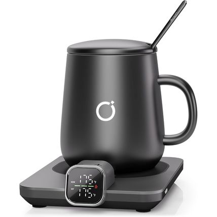 Smart Heated Coffee Mug Warmer & Mug Set - Heated Coffee Warmer with Auto Shut O
