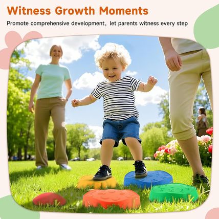 Stepping Stones for Kids - 5Pcs Durable Non-Slip Toddler Stepping Stones for Pro