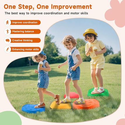 Stepping Stones for Kids - 5Pcs Durable Non-Slip Toddler Stepping Stones for Pro