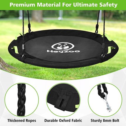 48 Inch Tree Swing, Larger Saucer Flying Swing for Whole Family, 900Lbs Weight C