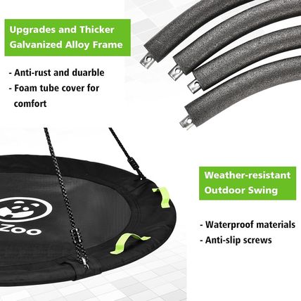 48 Inch Tree Swing, Larger Saucer Flying Swing for Whole Family, 900Lbs Weight C