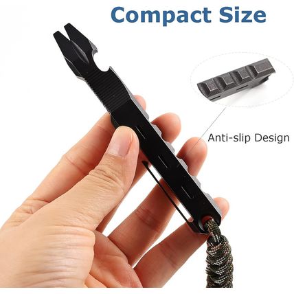 Titanium EDC Pry Bar with Nail Puller Bottle Opener Function with Pocket Clip ED