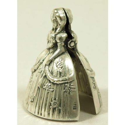 Antique Figural Silver Plated Menu Holder Place Marker Elldee French German DRGM