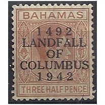 Bahamas 1942 SG164 1 1/2d Red-Brown Landfall of Columbus Mounted MInt ..