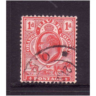 SOUTH AFRICA ORANGE FREE STATE 1903 1d SCARLET SG140 FINE USED