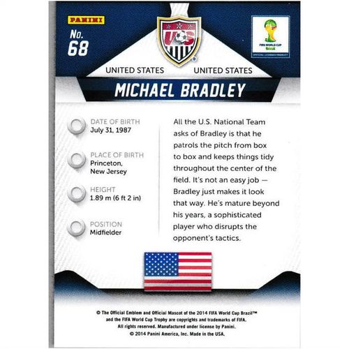 2014 Panini Prizm World Cup - #68 - Michael Bradley