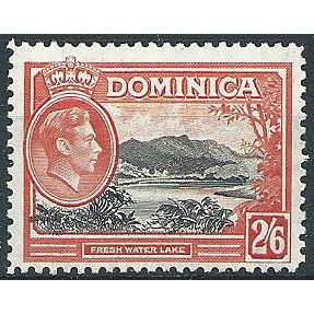 Dominica 1938 SG107 2/6d Black & Vermillion Mounted Mint ... .