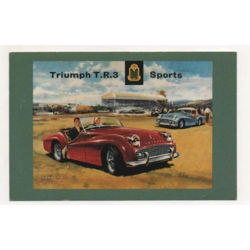 Triumph TR3 sports car 1958 Nostalgia postcard
