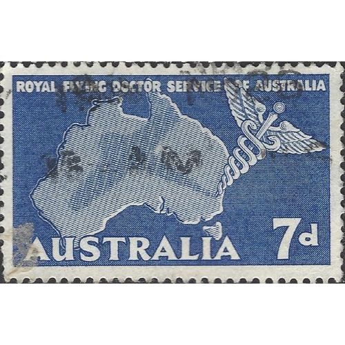 AUSTRALIA, Royal Flying Doctor Service, blue 1957, 7d, #6