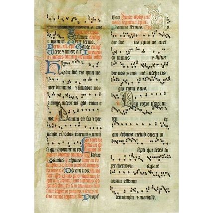 A Page from the 14th Century Temporale Postcard Unused VGC
