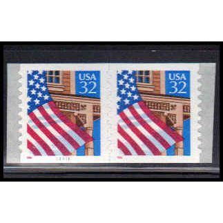2915A 32c U.S. Flag Over Porch Very Fine MNH CNP Left 11111 10x10 PA1739