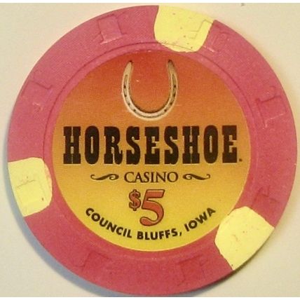 Horseshoe. $5 Casino Chip. Council Bluffs, IA. X02.