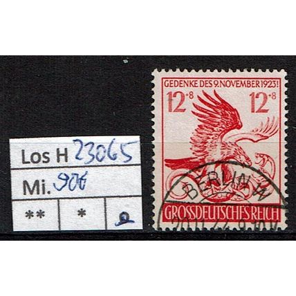 Los H23065: Deutsches Reich Mi. 906, gest.