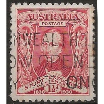 Australia 1930 SG117 1 1/2d Scarlet "River Murray" Good Used ..