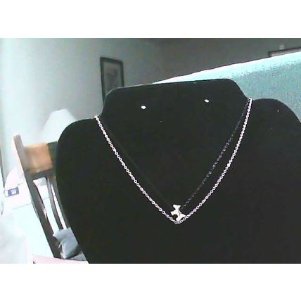 Adjustable Black Gold Tone 2 Chain Puppy Necklace