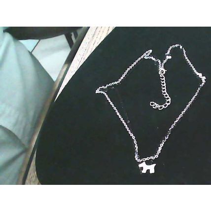 Adjustable Black Gold Tone 2 Chain Puppy Necklace