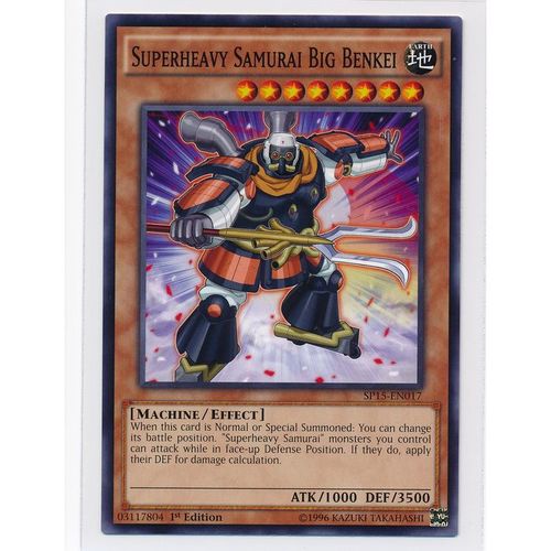 YuGiOh Arc-V SP15-EN017 Superheavy Samurai Big Benkei 1st Edition