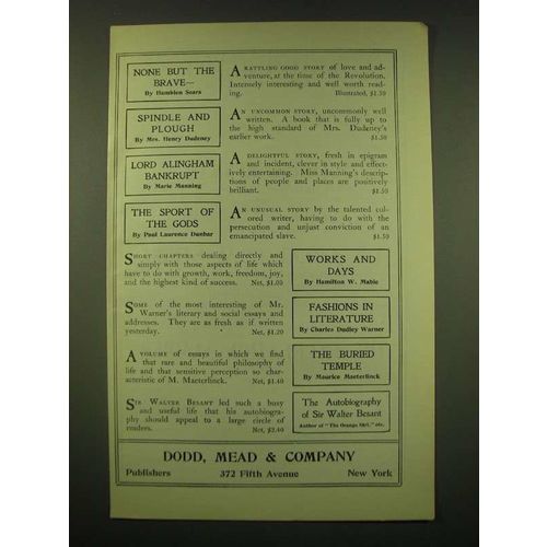 1902 Dodd, Mead & Company Ad - None but the brave - by Hambien Sears