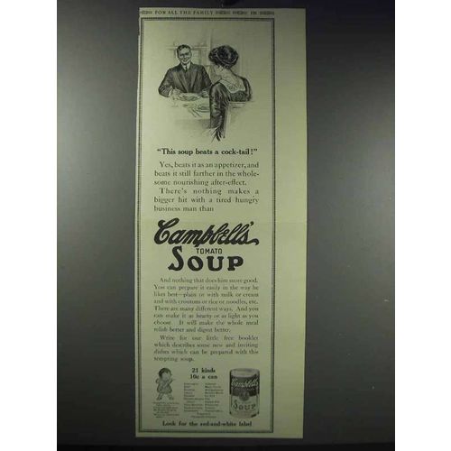 1913 Campbell's Tomato Soup Ad - Beats a Cock-Tail