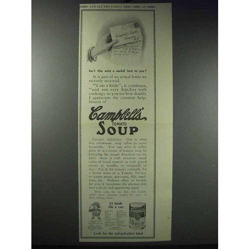1913 Campbell's Tomato Soup Ad - A Useful Hint