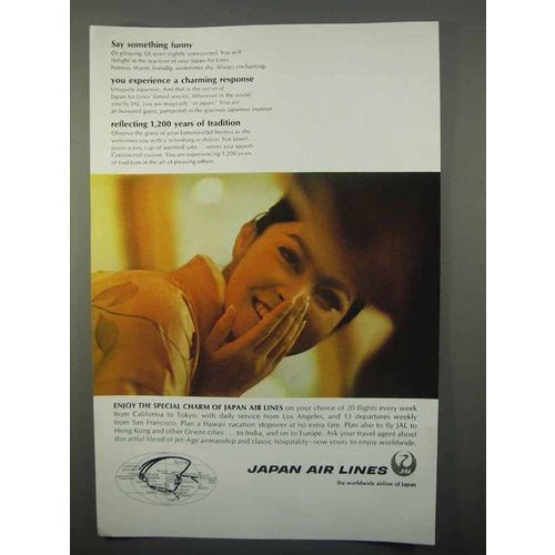 1966 Japan Air Lines Ad - Say Something Funny