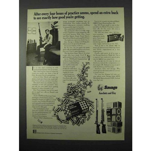 1975 Savage Eley Match Ammunition Ad - An Extra Buck