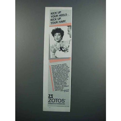 1983 Zotos Hair Products Ad - Kick Up Your Heels