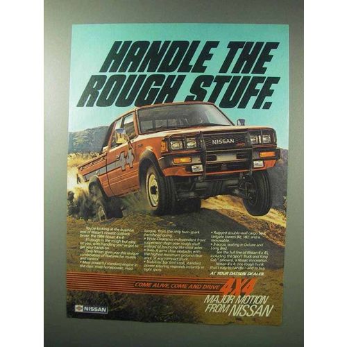 1984 Nissan 4x4 Pickup Truck Ad - Handle Rough Stuff