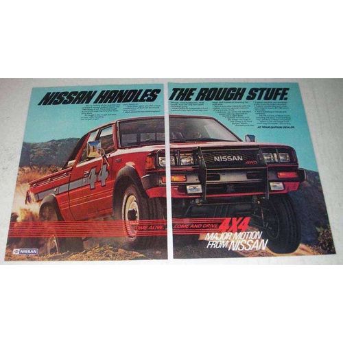 1984 Nissan 4x4 Pickup Truck Ad - Handles Rough Stuff