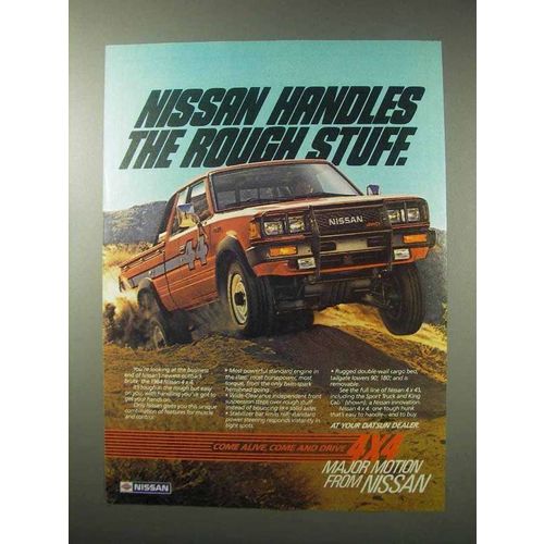 1984 Nissan 4x4 Truck Ad - Handles the Rough Stuff