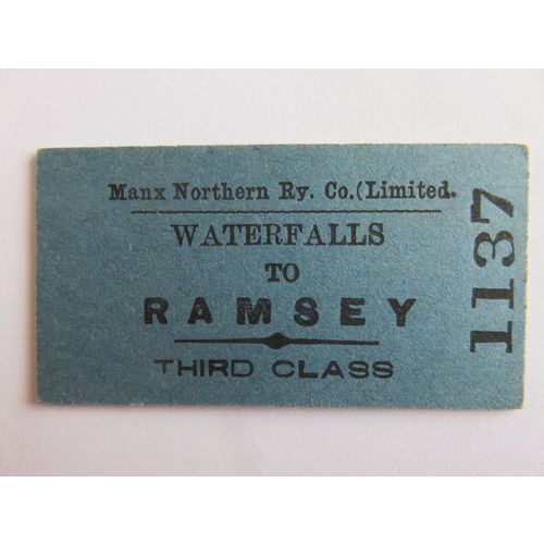 Manx Northern Railway Waterfalls - Ramsey (Blue) Ticket