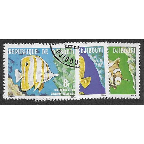 DJI 1978 (SET) 'FISHES ' (3v) FINE USED (EBID54-899)