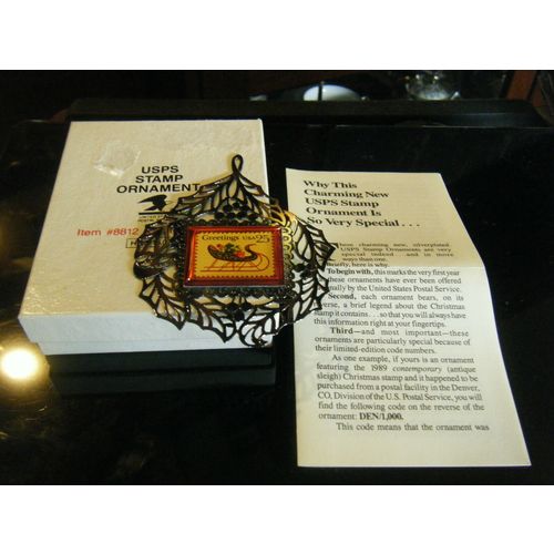 1989 USPS Stamp Ornament - Item 8812 (Contemporary) - 1st in Series - Limited Ed