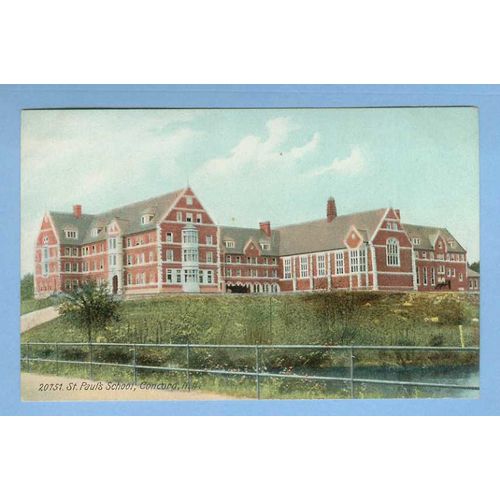 NH Concord St Paul's School View Large Old School Complex On Hill Overlook~1193